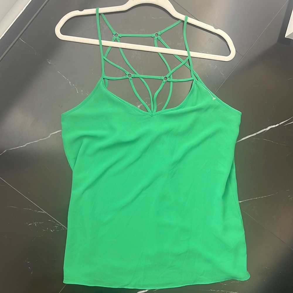 Strappy green tank